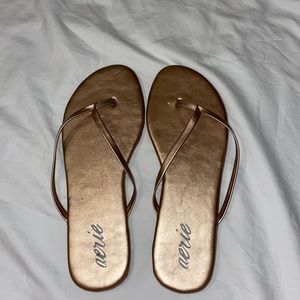 Aerie Metallic Flip Flops